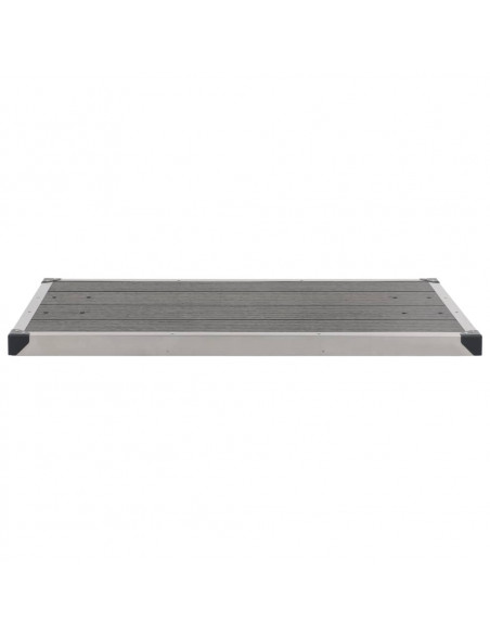 Piatto Doccia da Esterni in Acciaio Inox WPC 110x62 cm Grigio