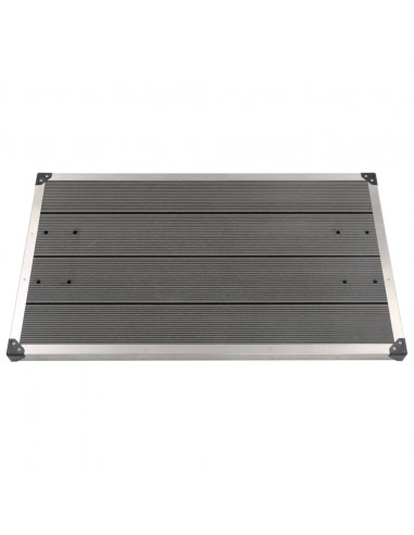 Piatto Doccia da Esterni in Acciaio Inox WPC 110x62 cm Grigio