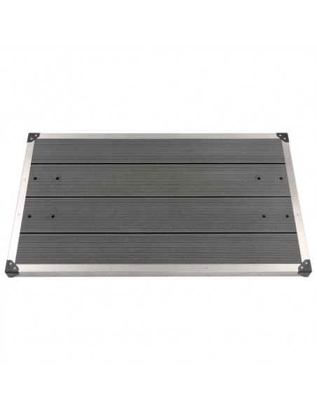 Piatto Doccia da Esterni in Acciaio Inox WPC 110x62 cm Grigio