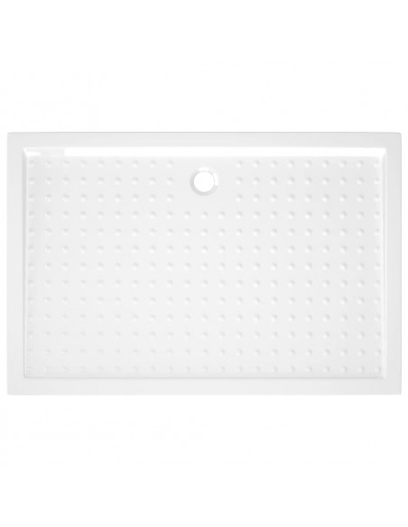 Piatto Doccia con Superficie Puntinata Bianco 80x120x4cm ABS