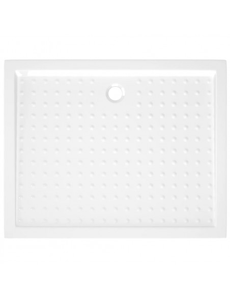 Piatto Doccia con Superficie Puntinata Bianco 80x100x4cm in ABS
