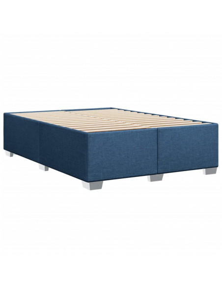 Giroletto a Molle con Materasso Blu 160x200 cm in Tessuto