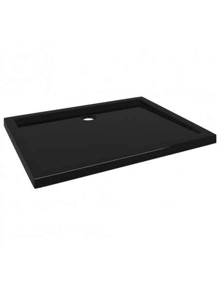 Piatto Doccia in ABS Rettangolare Nero 80x110 cm