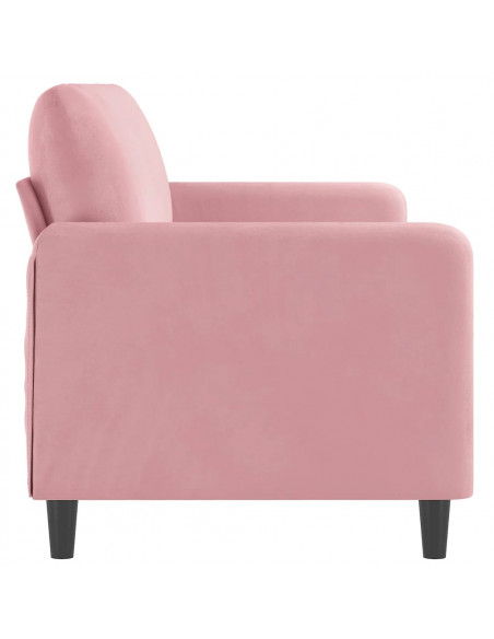Divano a 3 Posti rosa 180 cm in Velluto