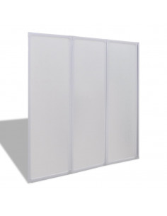 Parete per Doccia e Vasca Bagno 117x120cm 3 Pannelli Pieghevole 2