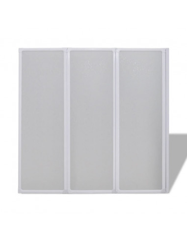 Parete per Doccia e Vasca Bagno 117x120cm 3 Pannelli Pieghevole