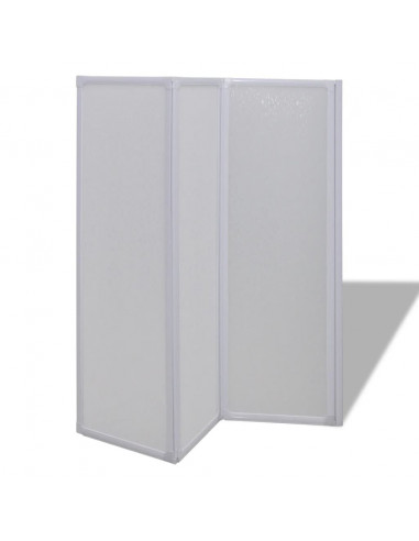 Parete per Doccia e Vasca Bagno 117x120cm 3 Pannelli Pieghevole