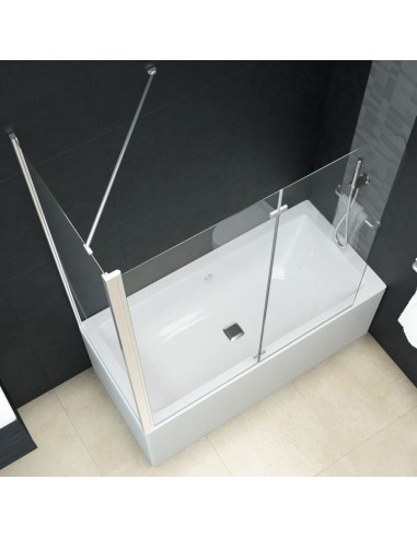 Box Doccia Pieghevole a Libro in ESG 120x68x130 cm