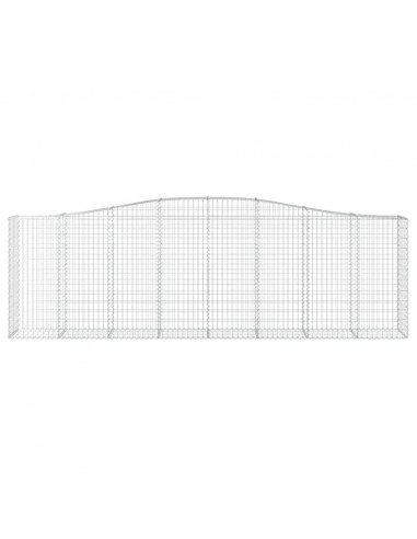 Cesti Gabbioni ad Arco 8 pz 400x50x120/140 cm Ferro Zincato