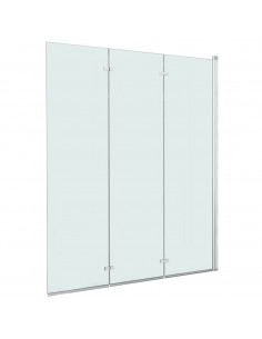 Box Doccia Pieghevole a Libro 3 Pannelli in ESG 130x138 cm 2