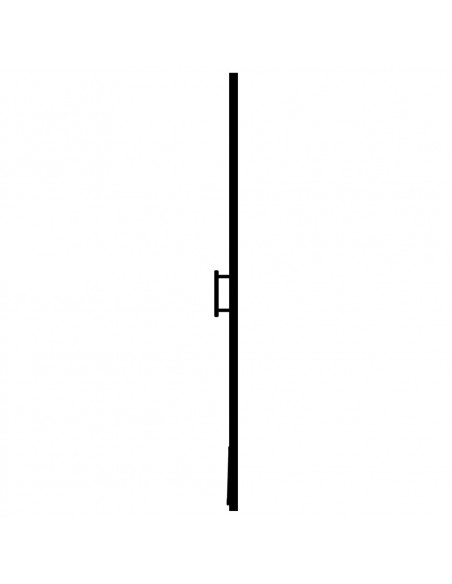 Porta per Doccia in Vetro Temperato 91x195 cm Nera