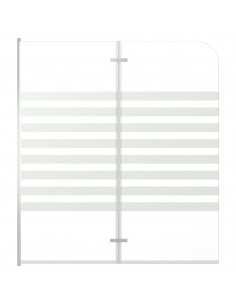 Cabina da Bagno 120x140 cm in Vetro Temperato a Righe 2