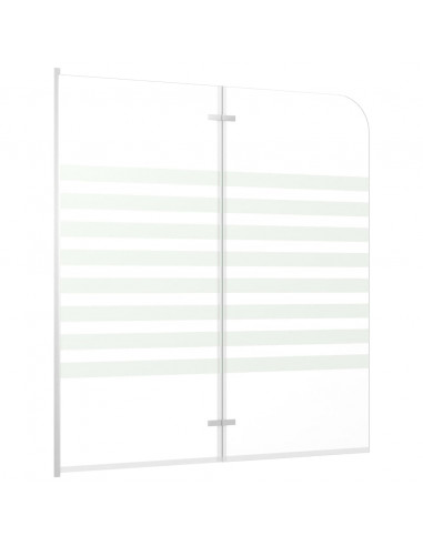 Cabina da Bagno 120x140 cm in Vetro Temperato a Righe