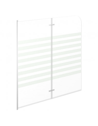 Cabina da Bagno 120x140 cm in Vetro Temperato a Righe