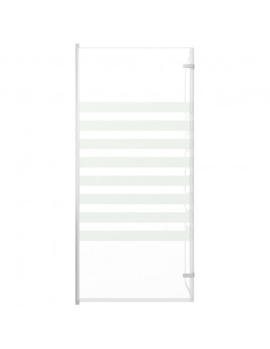 Cabina da Bagno 120x140 cm in Vetro Temperato a Righe