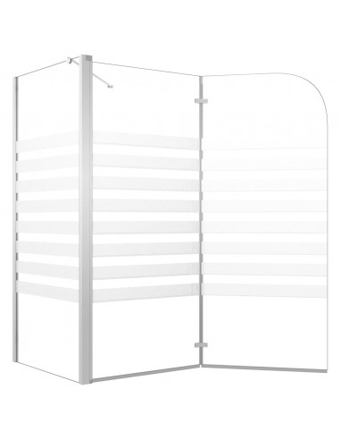 Cabina da Bagno 120x68x130 cm in Vetro Temperato a Righe