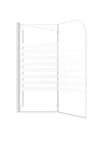 Cabina da Bagno 120x68x130 cm in Vetro Temperato a Righe