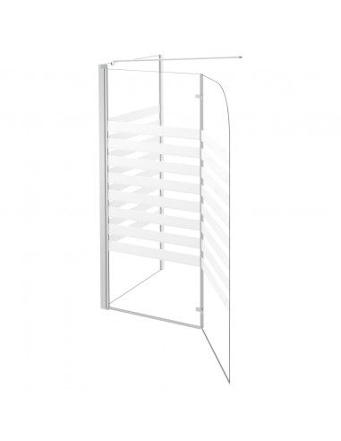 Cabina da Bagno 120x68x130 cm in Vetro Temperato a Righe