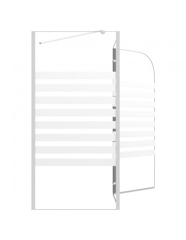 Cabina da Bagno 120x68x130 cm in Vetro Temperato a Righe