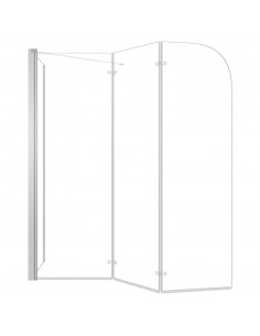 Cabina da Bagno 120x69x130 cm in Vetro Temperato Trasparente 2