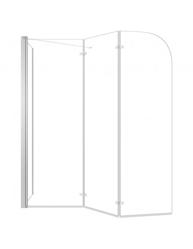 Cabina da Bagno 120x69x130 cm in Vetro Temperato Trasparente