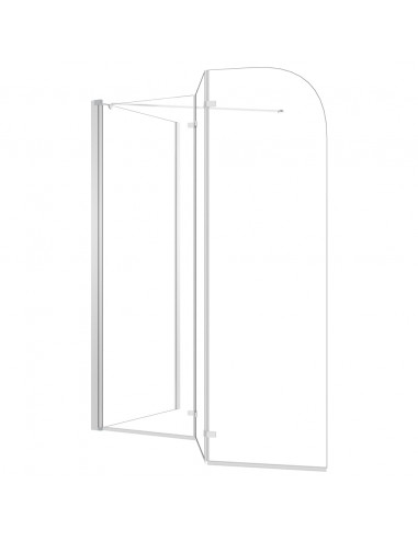 Cabina da Bagno 120x69x130 cm in Vetro Temperato Trasparente