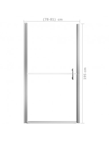 Porta per Doccia in Vetro Temperato Smerigliato 81x195 cm