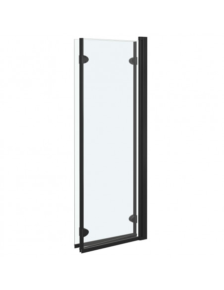 Box Doccia Pieghevole a Libro 3 Pannelli in ESG 130x138 cm Nero