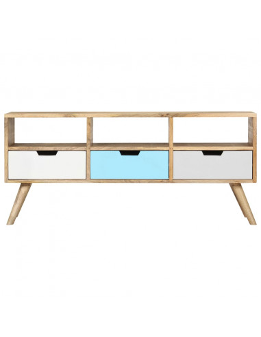 Mobile Porta TV 110x35x48 cm Legno Massello di Mango