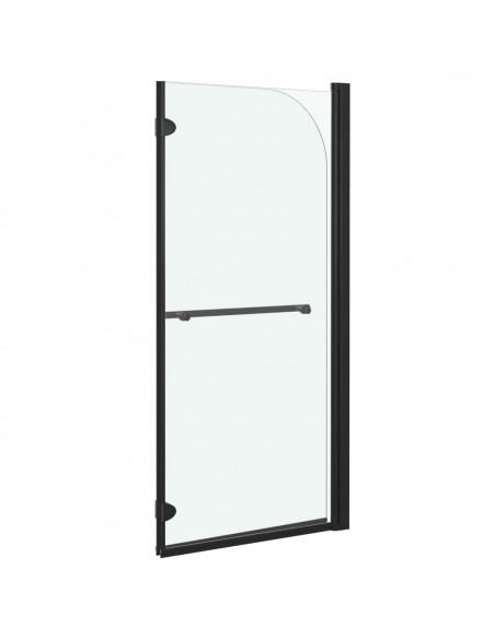 Box Doccia Pieghevole a Libro 2 Pannelli in ESG 120x140 cm Nero