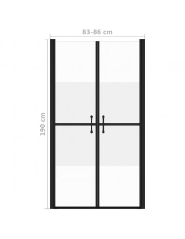 Porta per Doccia in ESG Semi Satinato (83-86)x190 cm