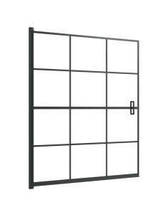 Pannello per Box Doccia in ESG 116x140 cm Nero 2