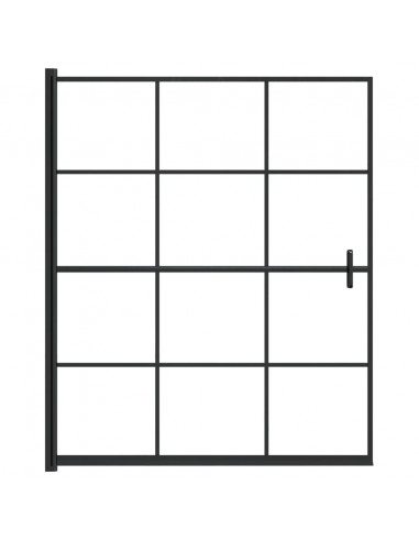 Pannello per Box Doccia in ESG 116x140 cm Nero