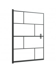 Pannello per Box Doccia in ESG 100x140 cm Nero 2