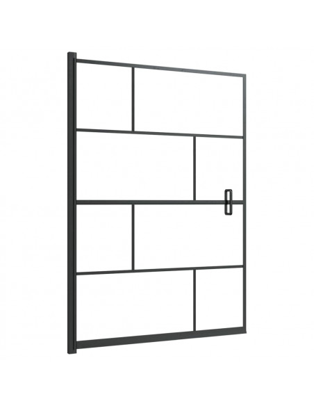 Pannello per Box Doccia in ESG 100x140 cm Nero