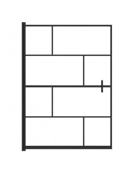 Pannello per Box Doccia in ESG 100x140 cm Nero