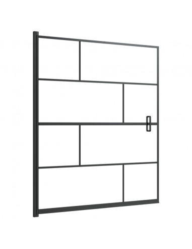 Pannello per Box Doccia in ESG 116x140 cm Nero