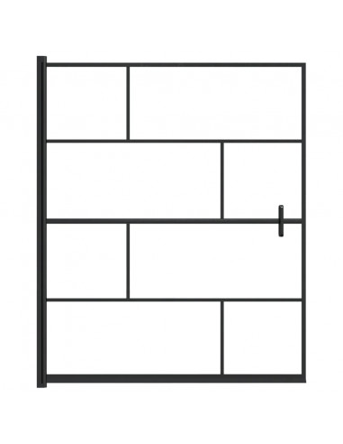 Pannello per Box Doccia in ESG 116x140 cm Nero