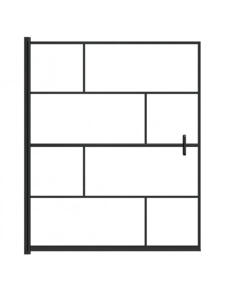 Pannello per Box Doccia in ESG 116x140 cm Nero