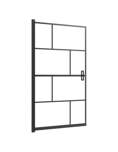 Pannello per Box Doccia in ESG 80x140 cm Nero