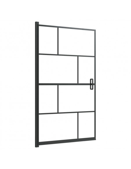 Pannello per Box Doccia in ESG 80x140 cm Nero