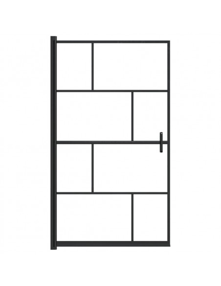 Pannello per Box Doccia in ESG 80x140 cm Nero