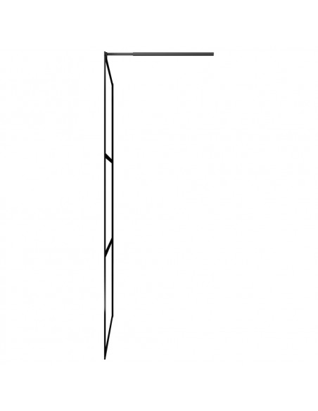 Parete Doccia Walk-in in Vetro Trasparente ESG Nera 80x195 cm