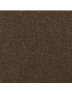 Testiera ad Orecchio Marrone Scuro 203x23x118/128 cm in Tessuto