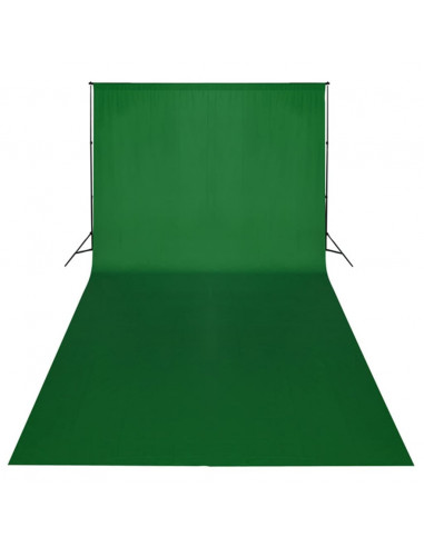 Set Studio Fotografico Fondale Verde 600x300 cm e Luci