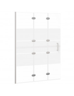 Pannello Doccia Pieghevole in ESG 100x140 cm Bianco 2
