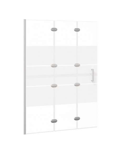 Pannello Doccia Pieghevole in ESG 100x140 cm Bianco