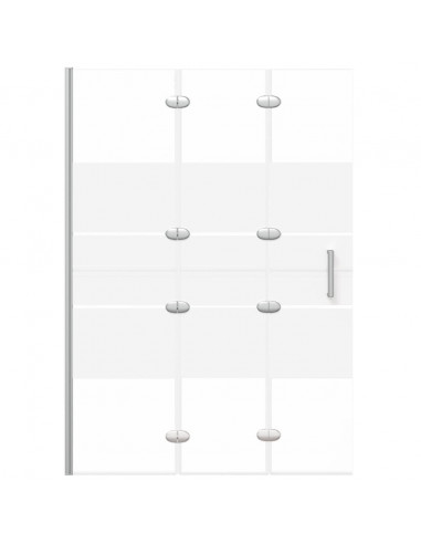 Pannello Doccia Pieghevole in ESG 100x140 cm Bianco