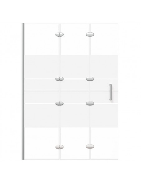 Pannello Doccia Pieghevole in ESG 100x140 cm Bianco