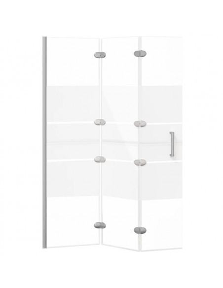 Pannello Doccia Pieghevole in ESG 100x140 cm Bianco